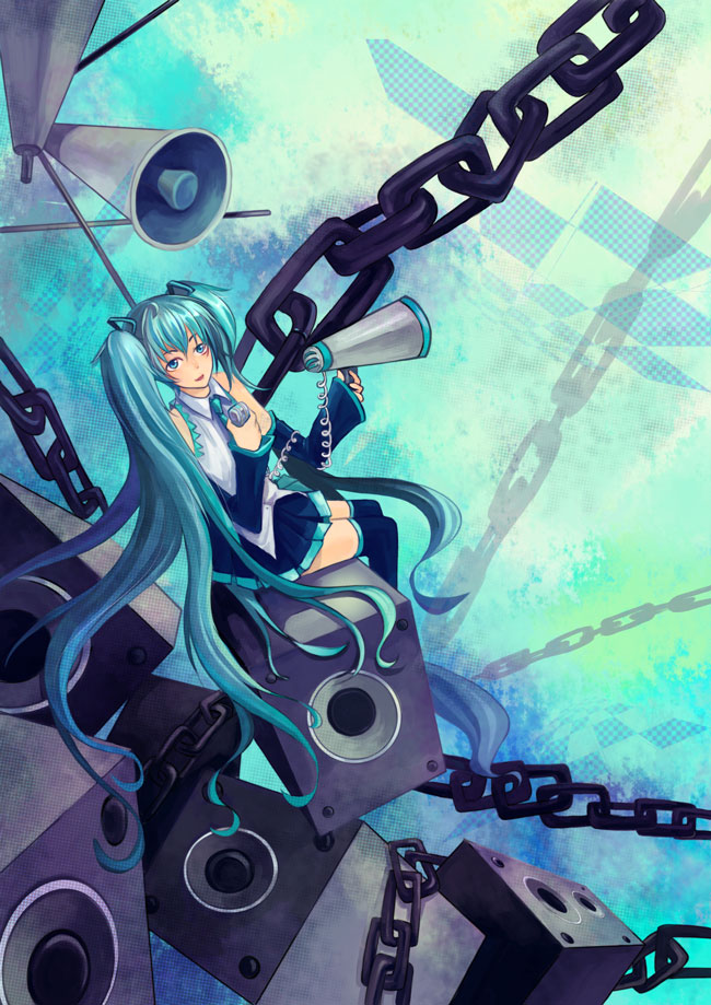 hatsune miku (vocaloid and 1 more) drawn by cucumber_(littlecucumber)