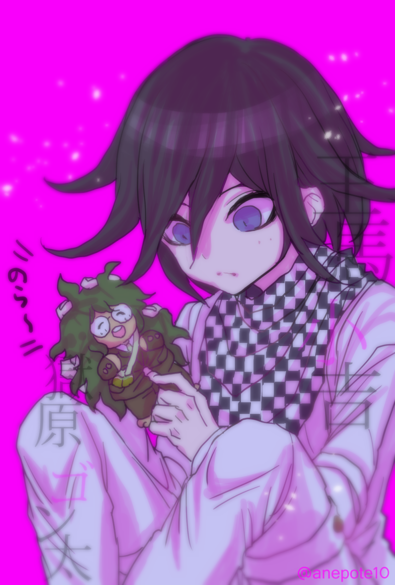 oma kokichi and gokuhara gonta (danganronpa and 1 more) drawn by anepote10