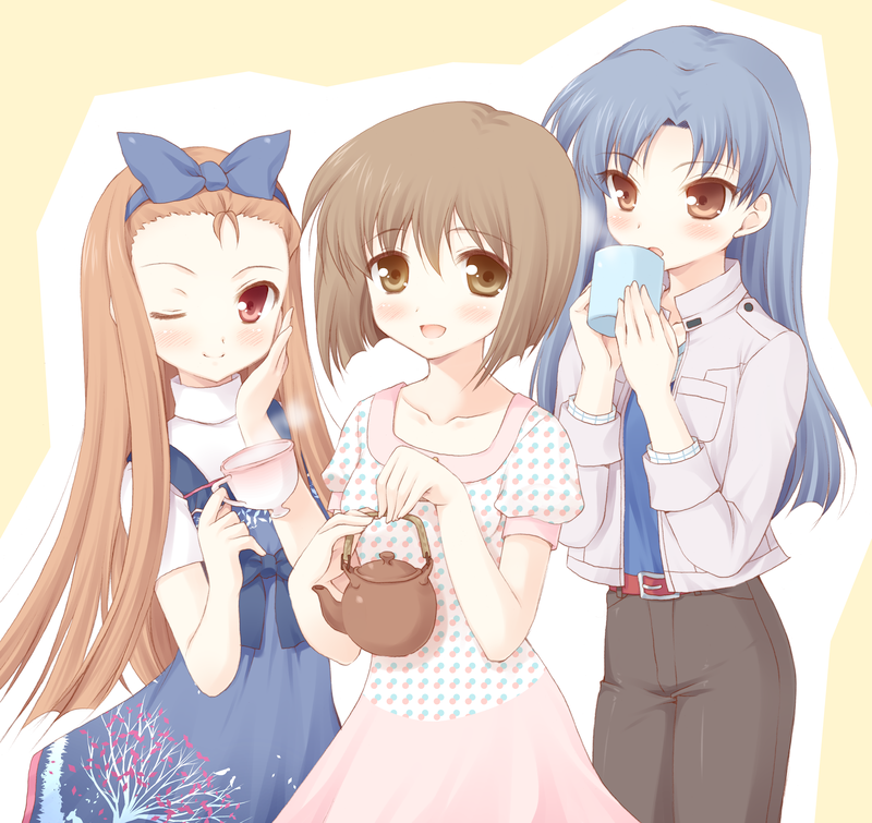 kikuchi makoto, minase iori, and hagiwara yukiho (idolmaster and 1 more) drawn by komi_zumiko