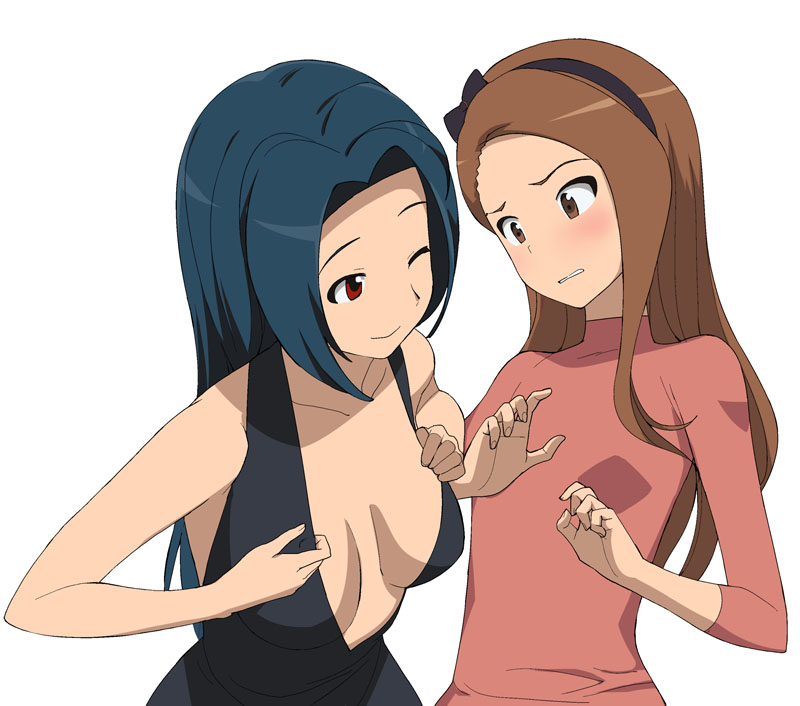 minase iori and miura azusa (idolmaster) drawn by a1_(initial-g)