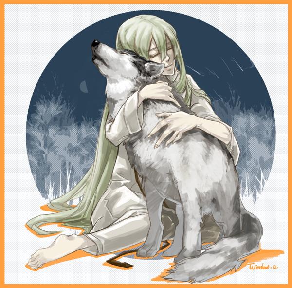 enkidu and wolf (fate and 1 more) drawn by darkwinslow
