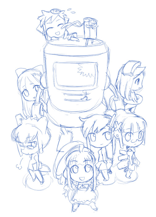 xp-tan, me-tan, 2k-tan, 95-tan, 98-tan, and 3 more (os-tan) drawn by hirai_yukio