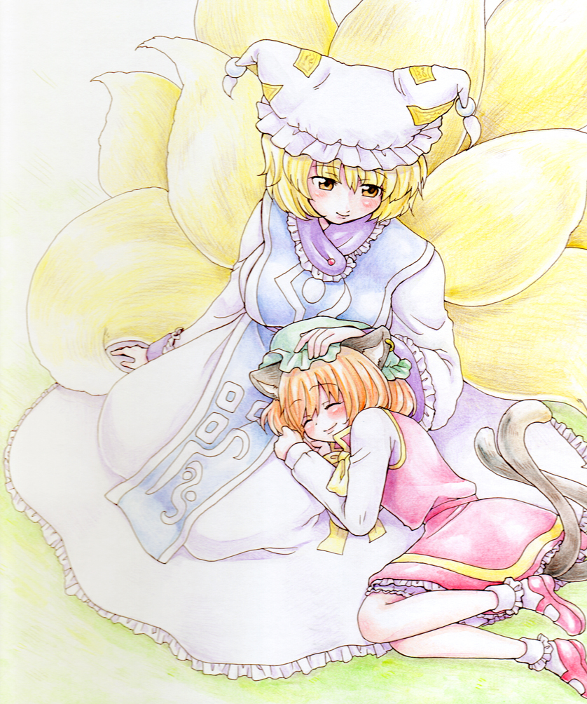 yakumo ran and chen (touhou) drawn by shinkai_kiiro
