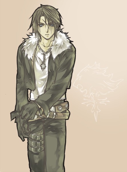 squall leonhart (final fantasy and 1 more) drawn by hinokami