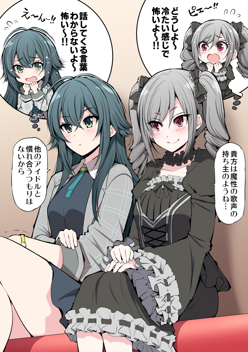 kanzaki ranko and tsukimura temari (idolmaster and 2 more) drawn by serebi_ryousangata