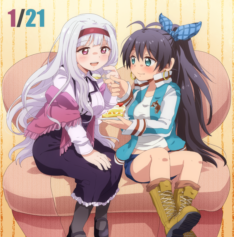 shijou takane and ganaha hibiki (idolmaster) drawn by hiiringu