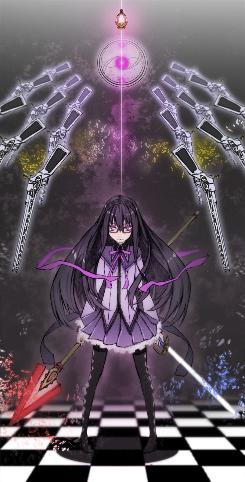 akemi homura (mahou shoujo madoka magica) drawn by semisuke