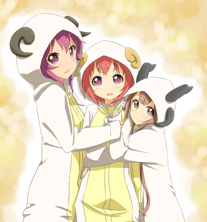 akaza akari, sugiura ayano, and oomuro hanako (yuruyuri) drawn by shikou_sakugo_(qqap9gt9k)