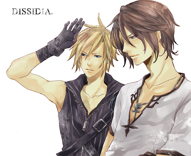cloud strife, squall leonhart, and griever (final fantasy and 3 more) drawn by chizu_(rk)