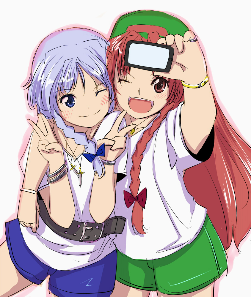 izayoi sakuya and hong meiling (touhou) drawn by gustav_(telomere_na)