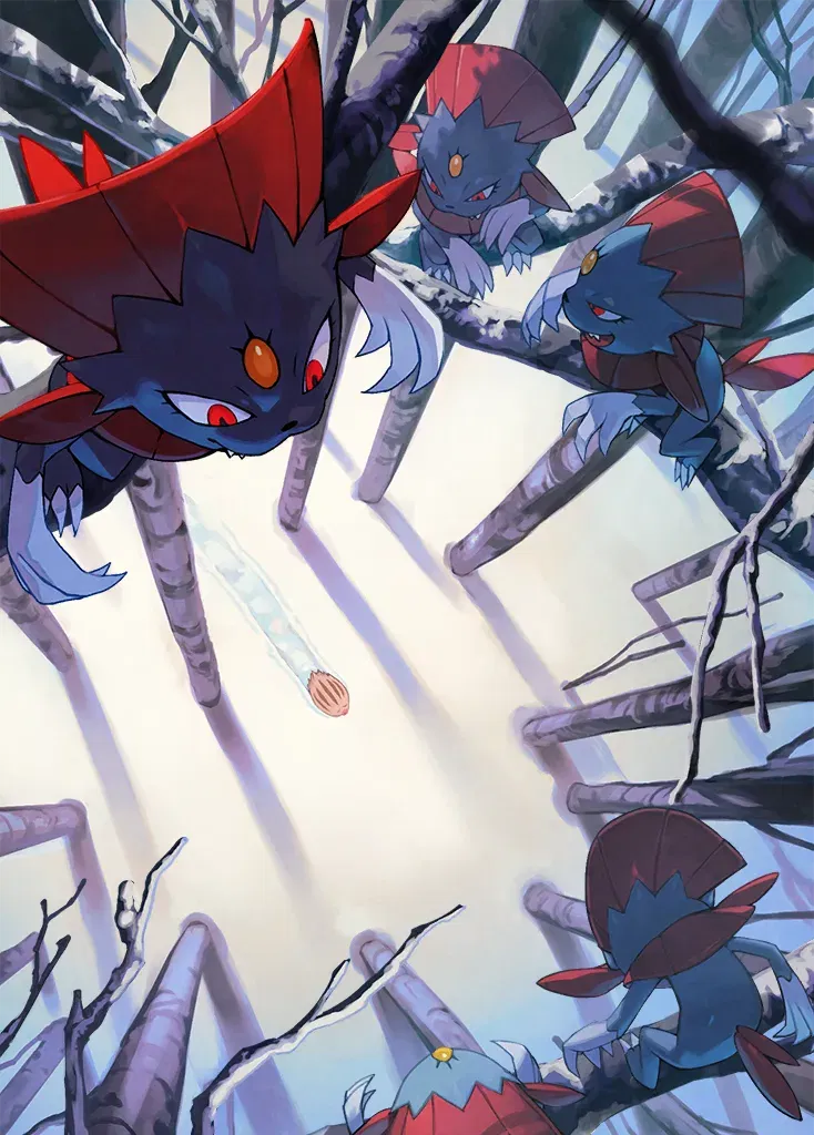 weavile and swinub (pokemon and 2 more) drawn by hungry_clicker