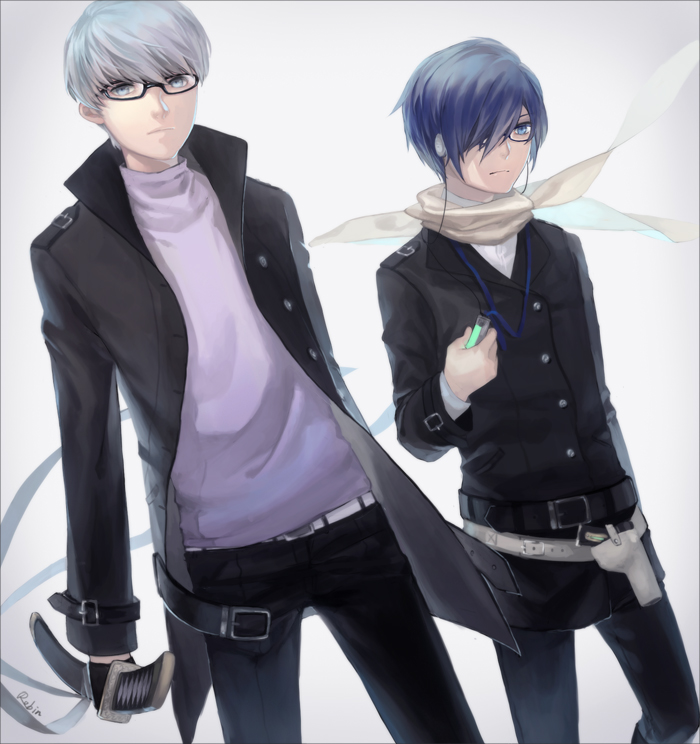 yuuki makoto and narukami yu (persona and 2 more) drawn by robinexile