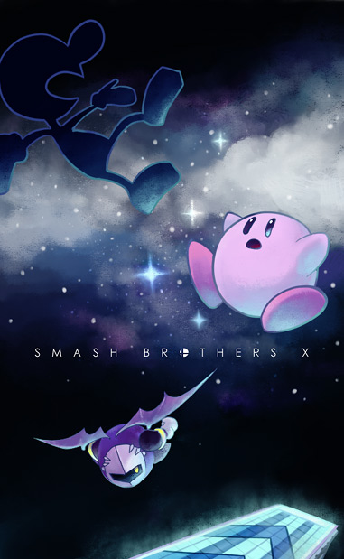 kirby, meta knight, and mr. game & watch (kirby and 2 more)