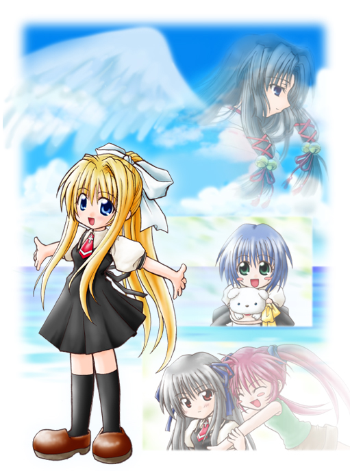 kamio misuzu, toono minagi, kannabi no mikoto, kirishima kano, potato, and 1 more (air) drawn by yuua