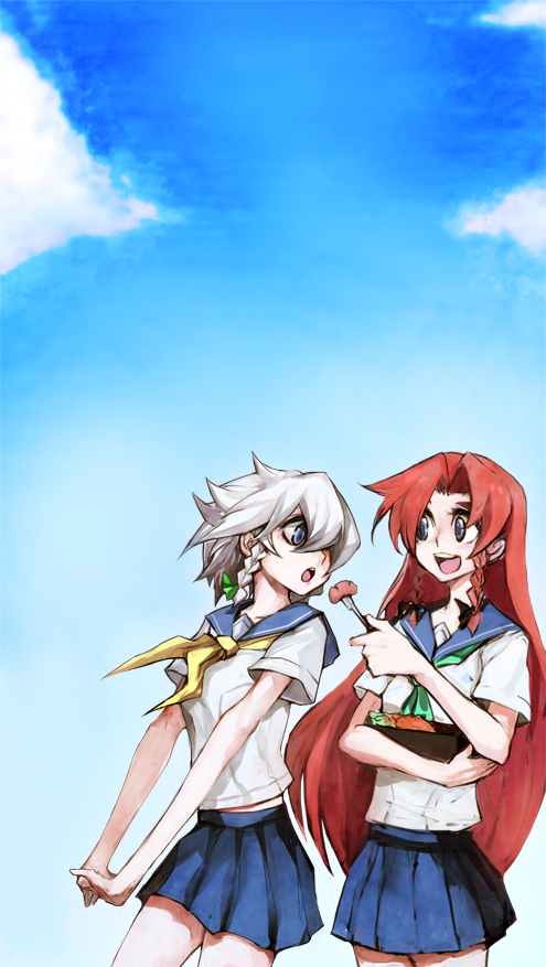 izayoi sakuya and hong meiling (touhou) drawn by tima