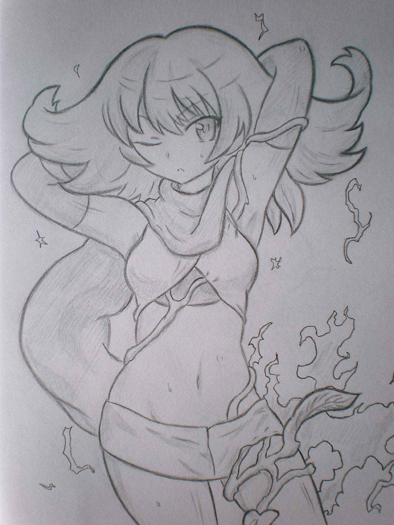 phosphora (kid icarus and 1 more) drawn by bansyo31