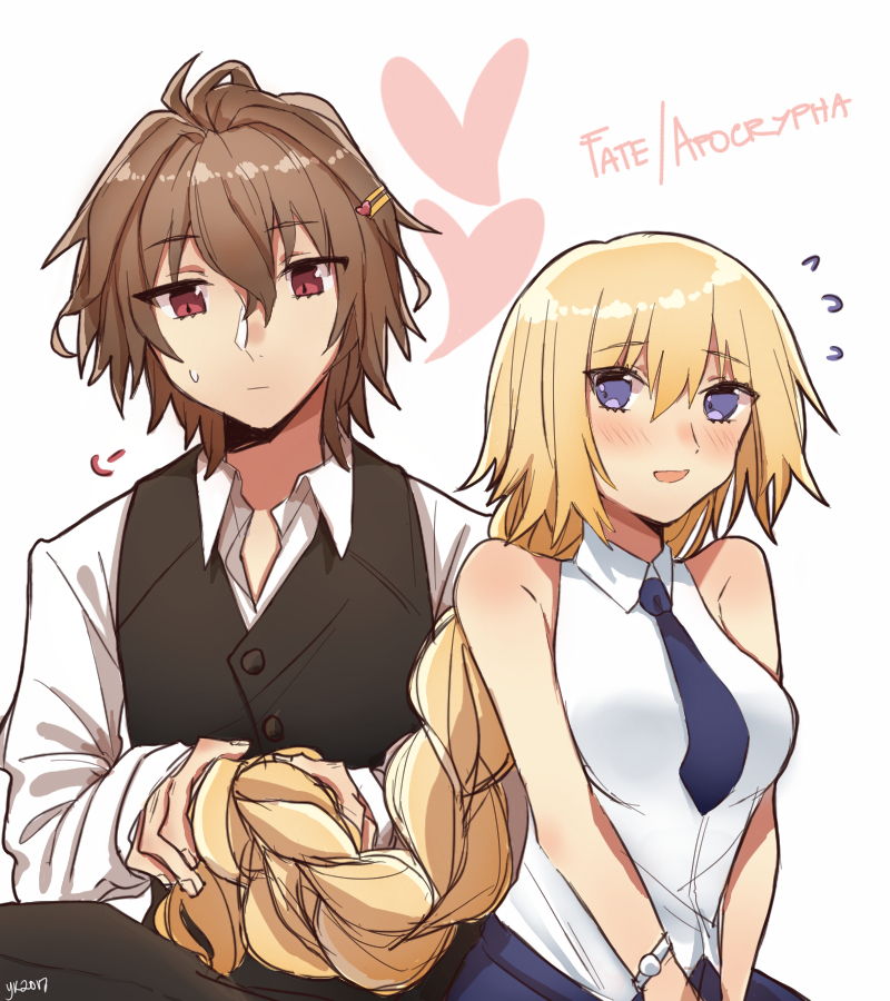jeanne d'arc and sieg (fate and 1 more) drawn by yukari_(bryleluansing)