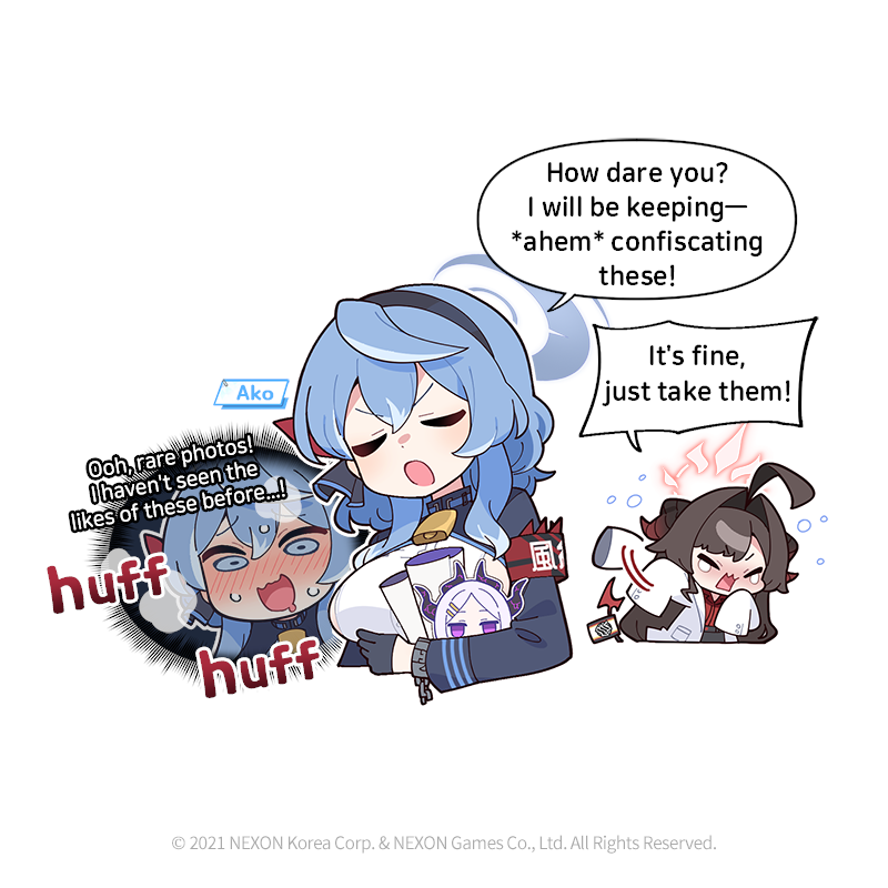 hina, ako, and kasumi (blue archive) drawn by donmin_h