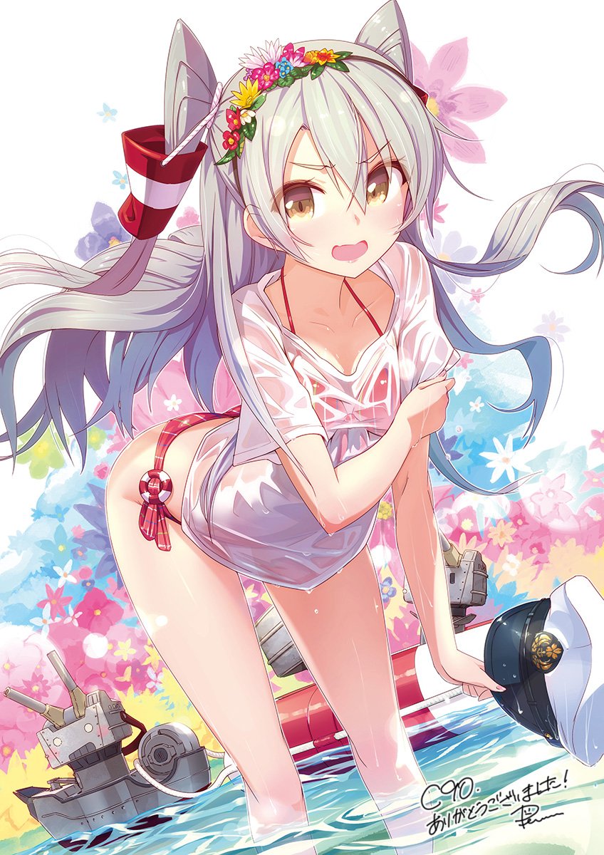 amatsukaze, rensouhou-chan, and rensouhou-kun (kantai collection) drawn by pemu