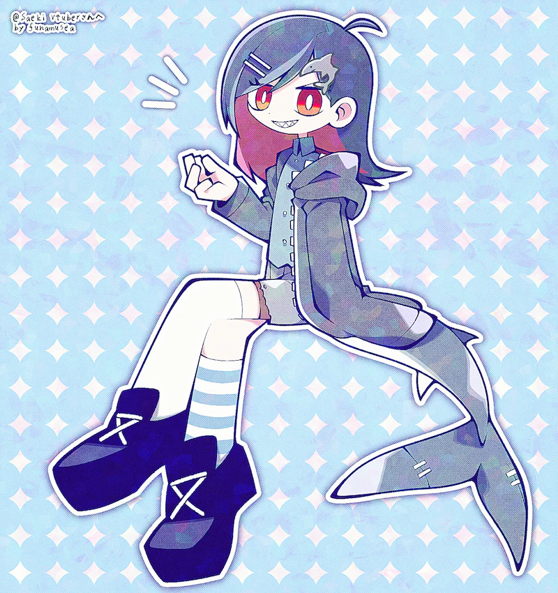 saeki motonari (indie virtual youtuber) drawn by funamusea_(artist)