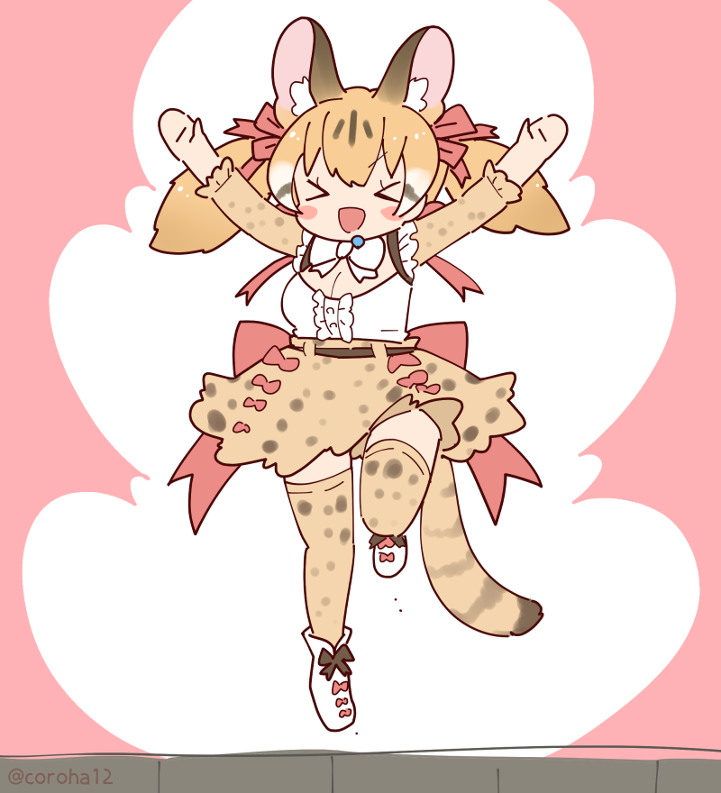 large-spotted genet (kemono friends and 1 more) drawn by coroha