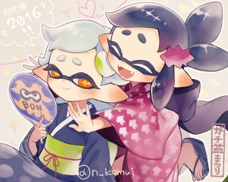 callie and marie (splatoon and 1 more) drawn by kamui_natsuki