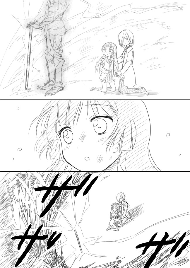 berserker, matsumoto rise, and nishigaki nana (fate and 2 more) drawn by shimazaki_mujirushi