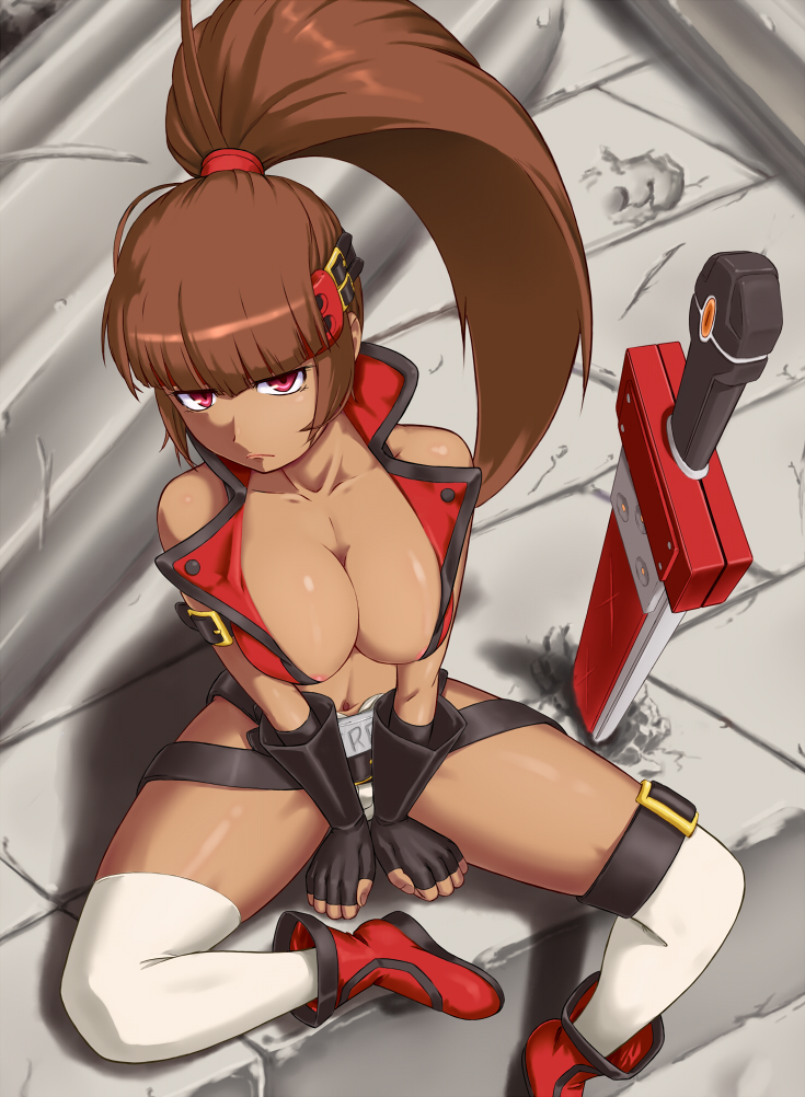 sol badguy and sol badgal (guilty gear and 1 more) drawn by ura_omo
