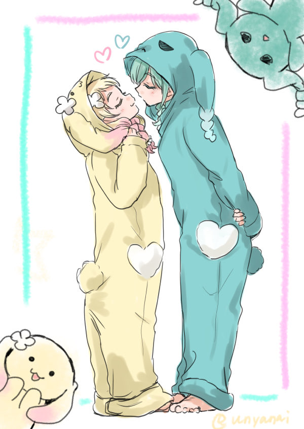 onitsuka natsumi and onitsuka tomari (love live! and 1 more) drawn by unya