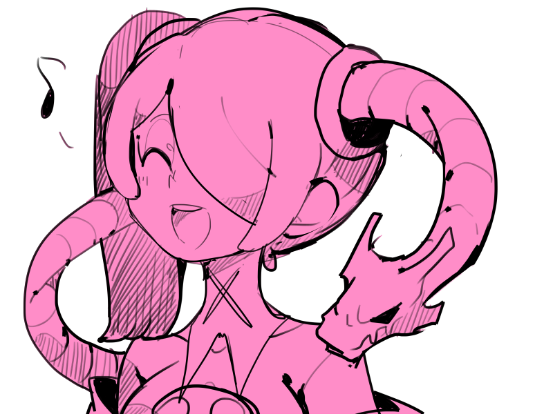 squigly and leviathan (skullgirls) drawn by sheep_(ss-she-ep)