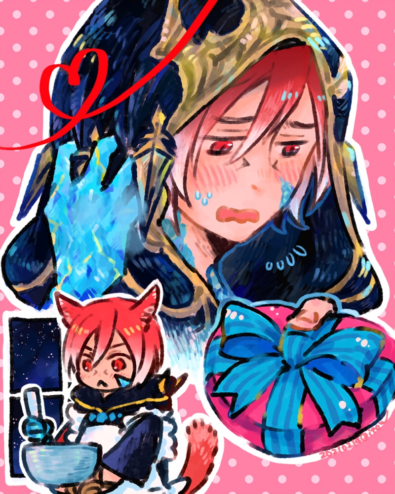 g'raha tia and crystal exarch (final fantasy and 1 more) drawn by itowo_(itowc)