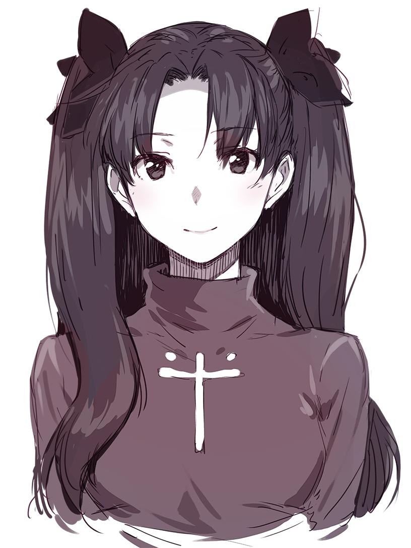 tohsaka rin (fate and 1 more) drawn by puyo_(puyotopia)
