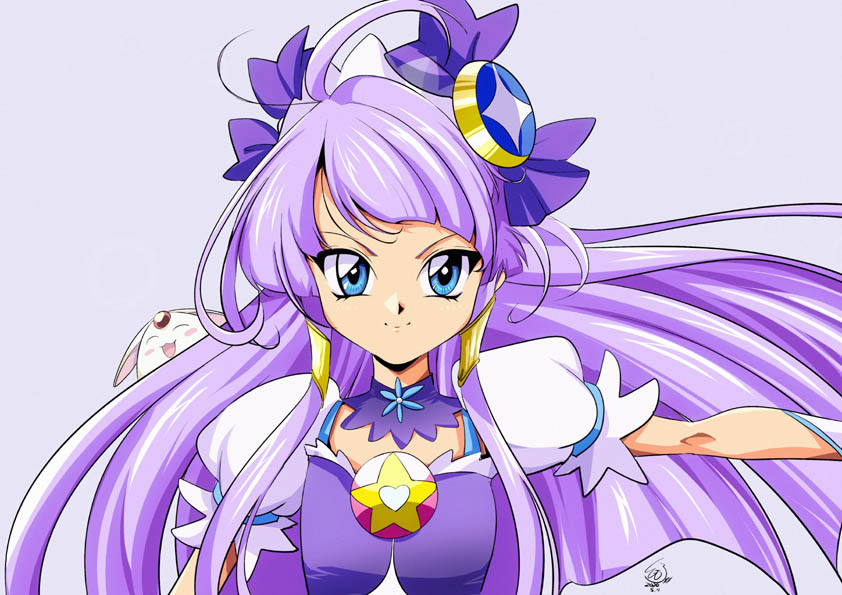 kaguya madoka, mokona, and cure selene (precure and 2 more) drawn by tomo5656ky