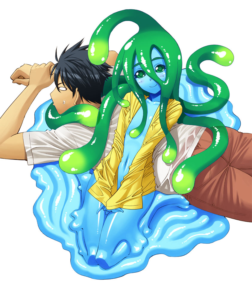 suu and kurusu kimihito (monster musume no iru nichijou) drawn by okayado