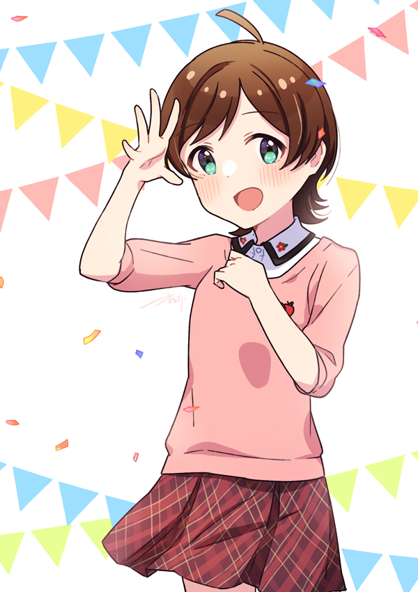 kinoshita hinata (idolmaster and 2 more) drawn by koma_tori