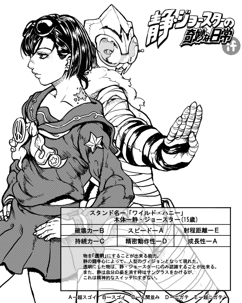 shizuka joestar and achtung baby (original and 1 more) drawn by akaneko_(redakanekocat)