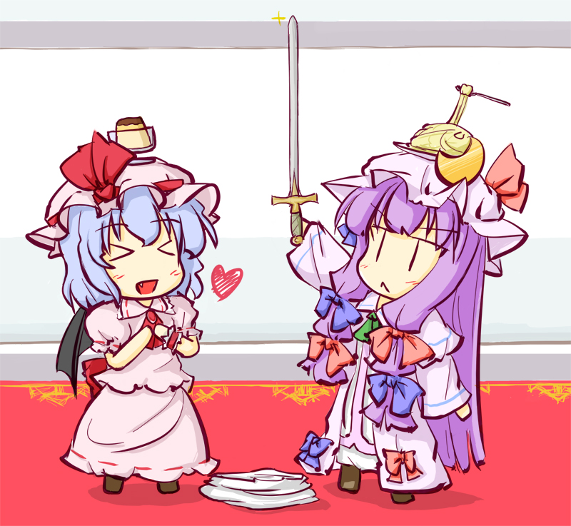 remilia scarlet and patchouli knowledge (touhou) drawn by natsuki_(silent_selena)