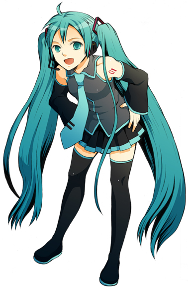 hatsune miku and kagamine rin (vocaloid) drawn by crazy-summer