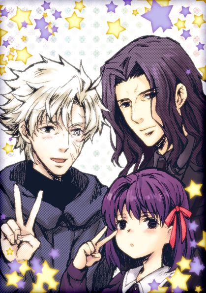 matou sakura, matou kariya, and lancelot (fate and 1 more) drawn by yuuza_(yuuza01)