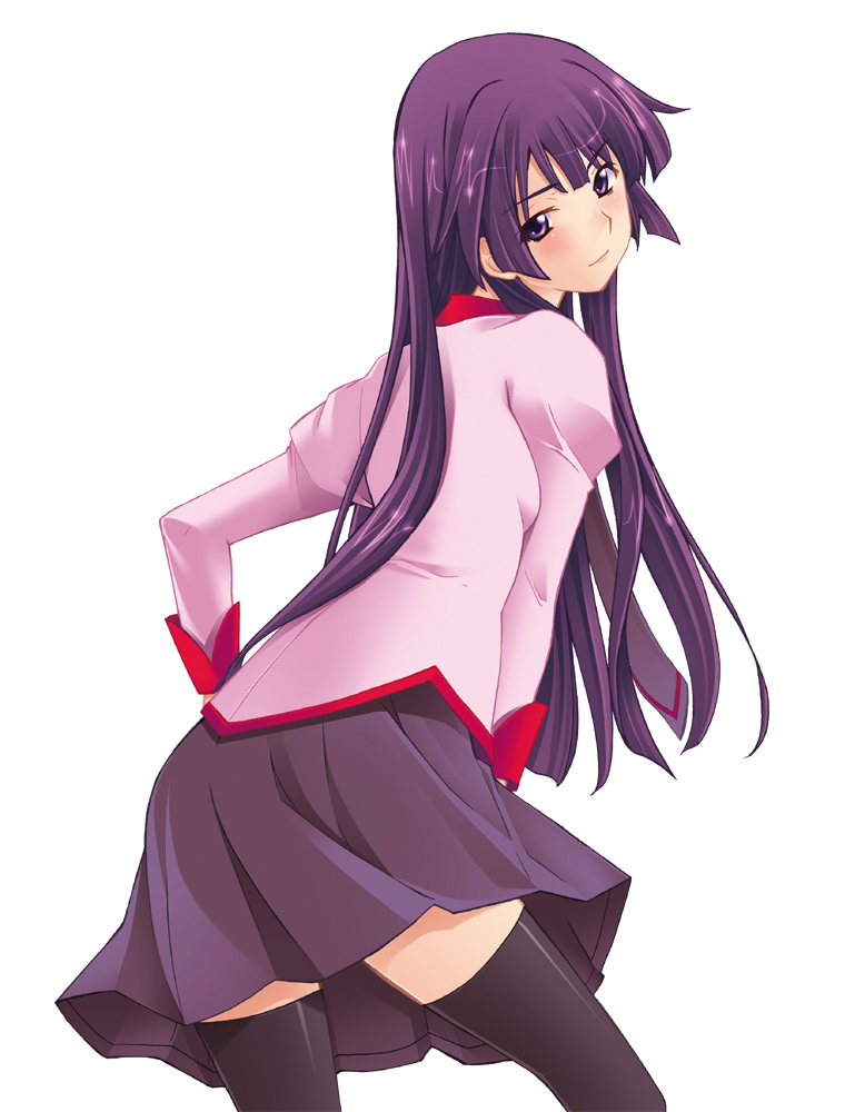senjougahara hitagi (monogatari and 1 more) drawn by hozumi_takashi