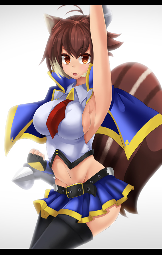 makoto nanaya and noel vermillion (blazblue and 1 more) drawn by art_is_de4d