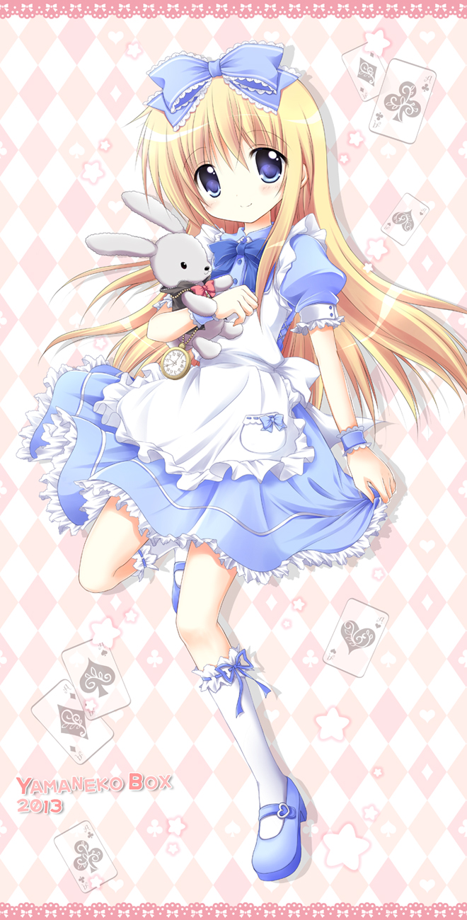 alice and white rabbit (alice's adventures in wonderland) drawn by nanase_miori