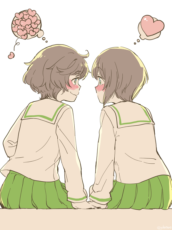 nishizumi miho and akiyama yukari (girls und panzer) drawn by yukataro