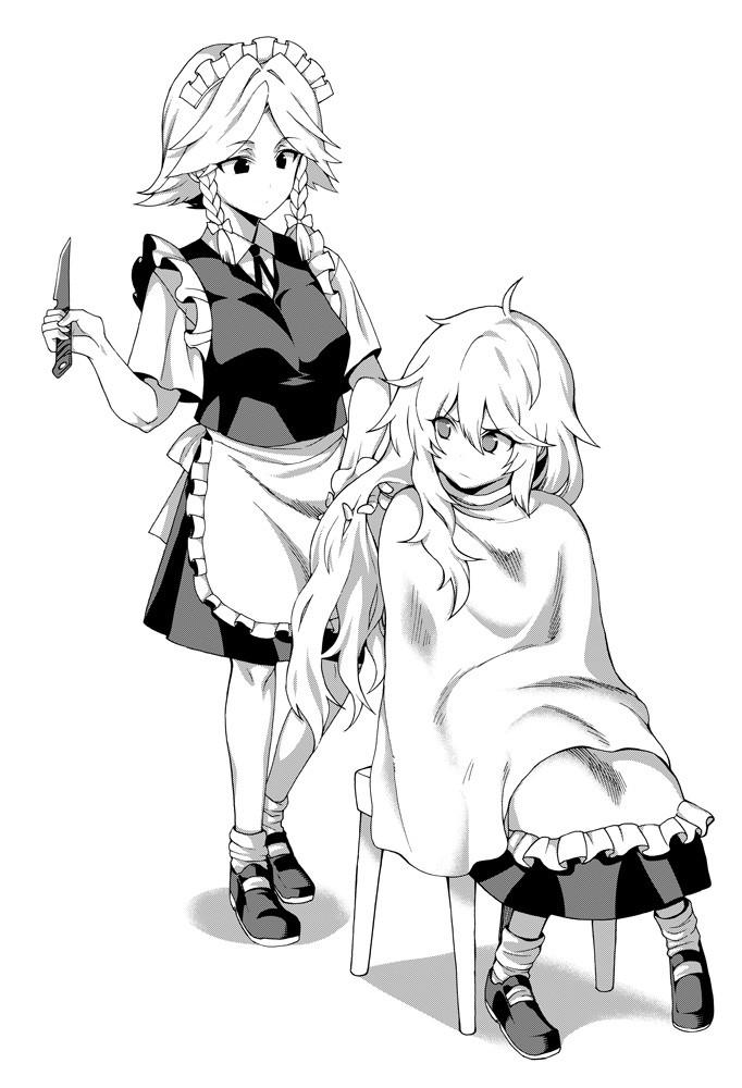 kirisame marisa and izayoi sakuya (touhou) drawn by fuantei