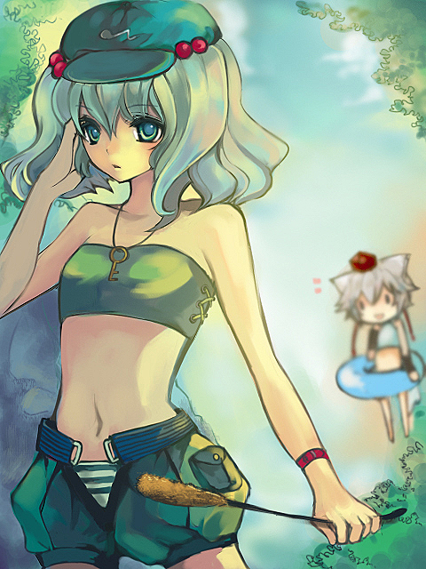 inubashiri momiji and kawashiro nitori (touhou) drawn by hina_(pico)