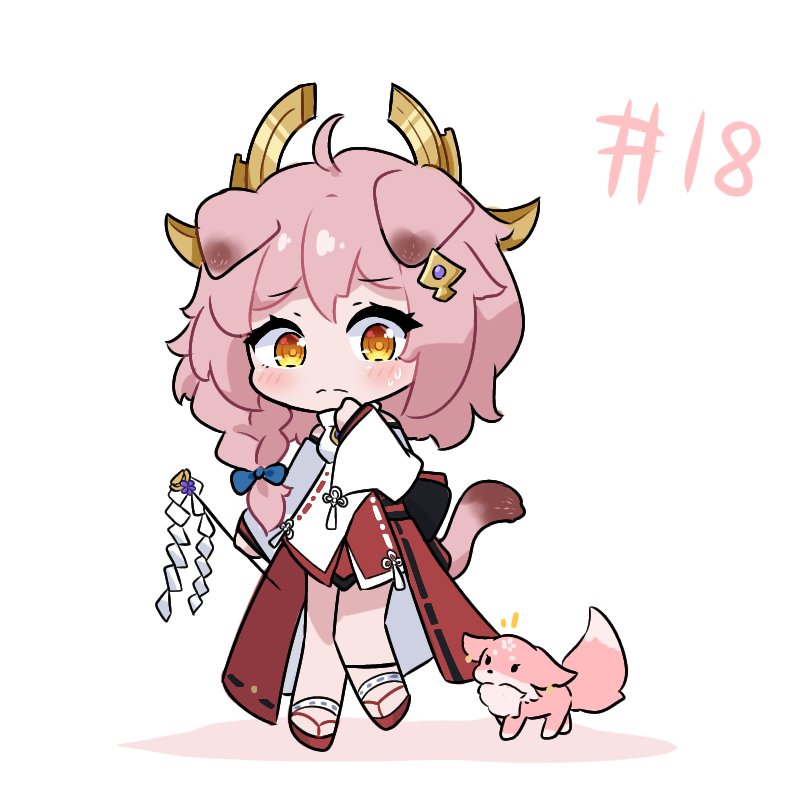 yae miko, goldenglow, and sakura ayane (genshin impact and 1 more) drawn by kurotofu