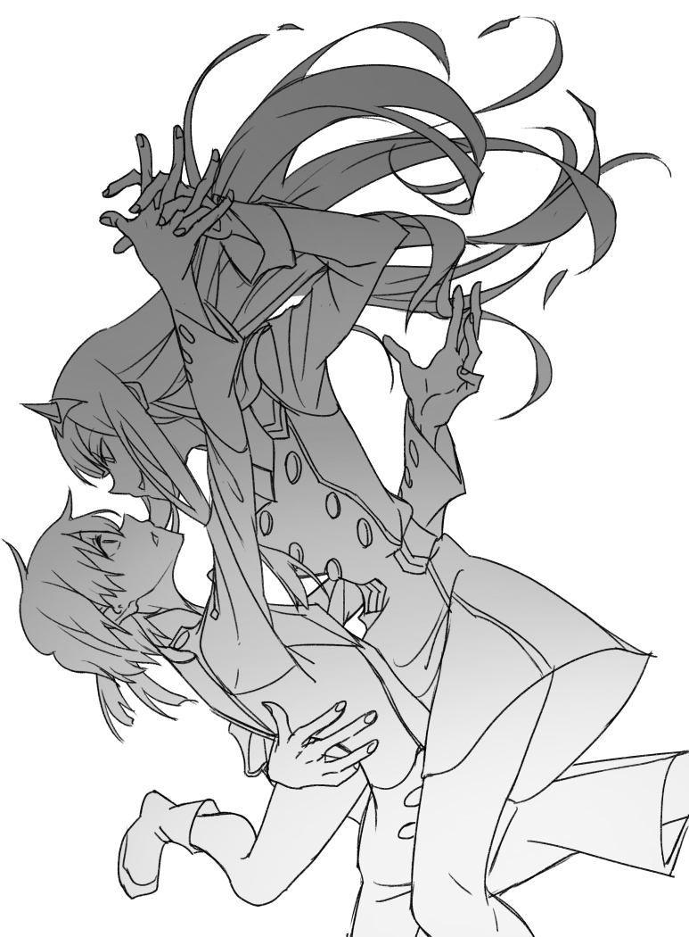 zero two and hiro (darling in the franxx) drawn by nirak
