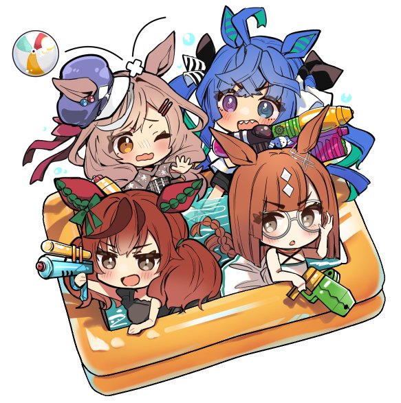 nice nature, twin turbo, matikane tannhauser, and ikuno dictus (umamusume) drawn by nanahamu