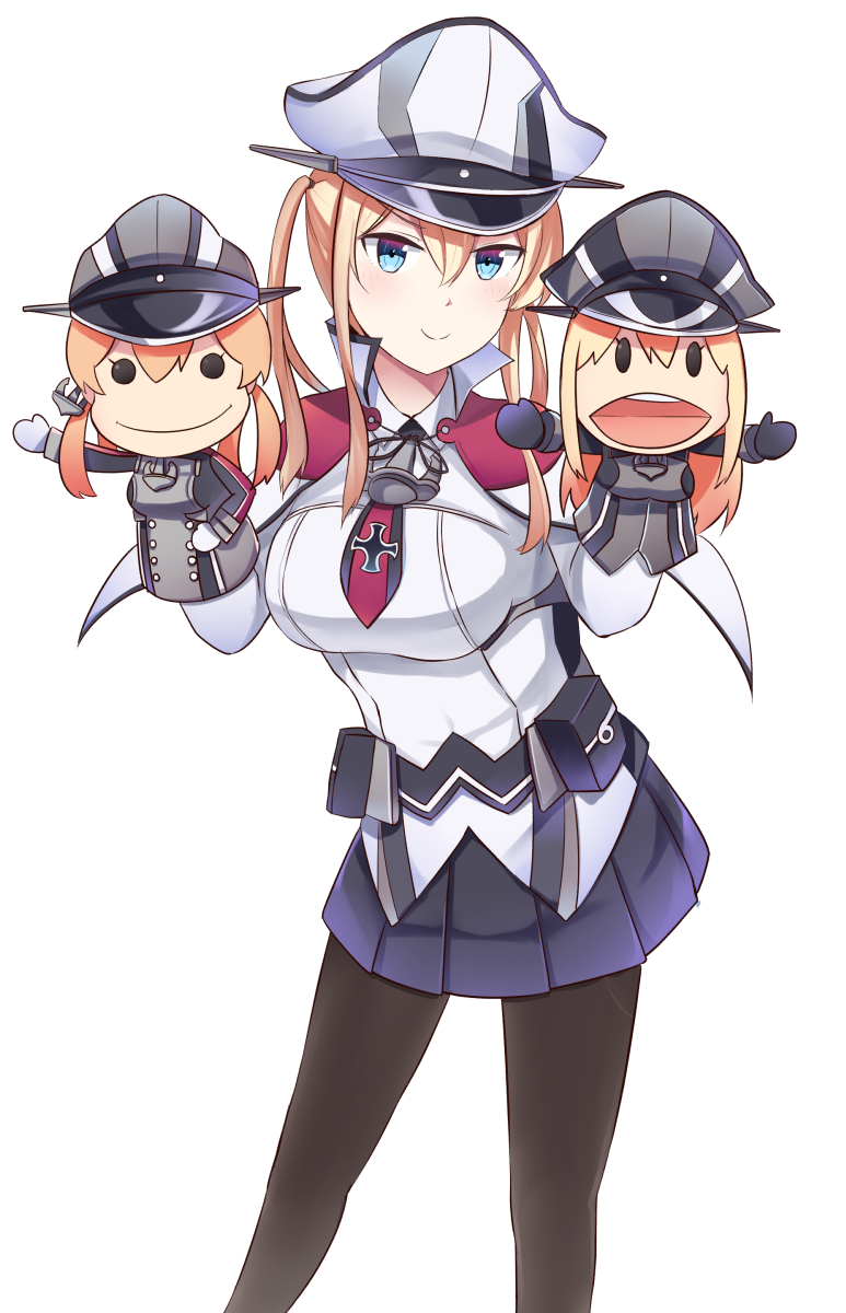 prinz eugen, bismarck, and graf zeppelin (kantai collection) drawn by ido_(teketeke)