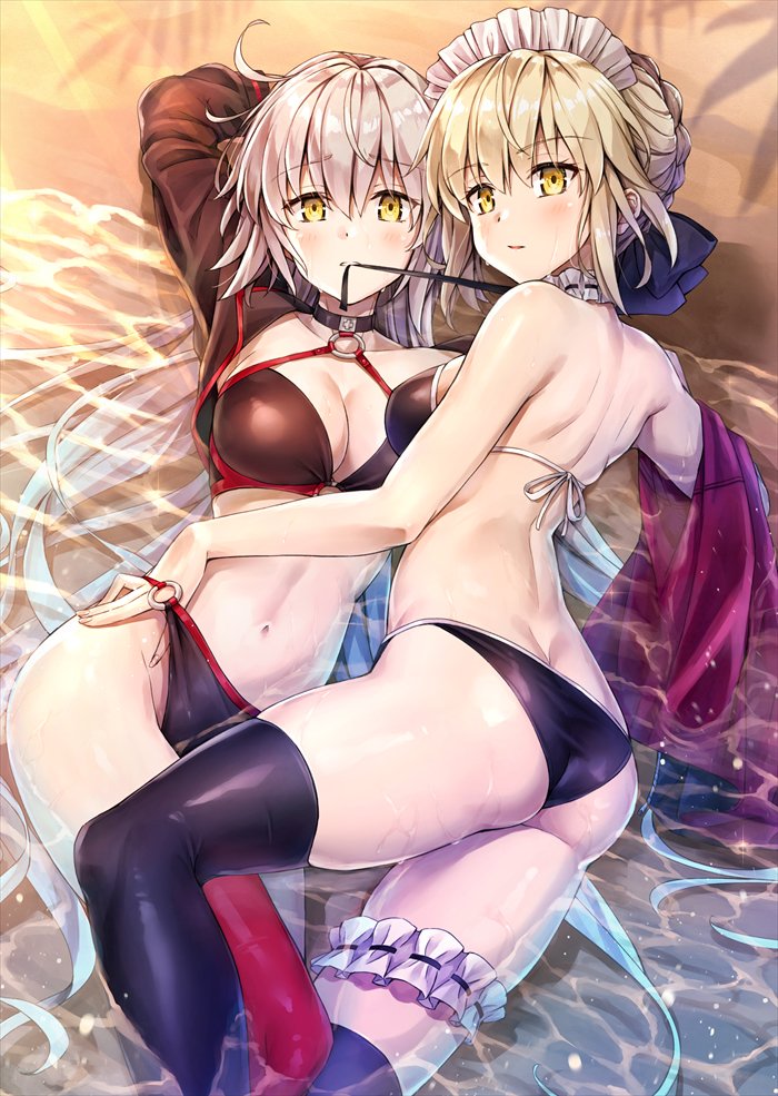 artoria pendragon, jeanne d'arc alter, and saber alter (fate and 1 more) drawn by koyuki_(kotatsu358)
